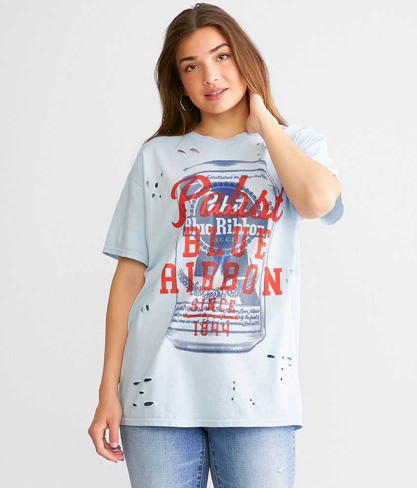 Goodie Two Sleeves Pabst Blue Ribbon&#174; Beer T-Shirt front view