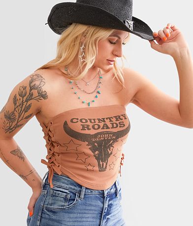 Goodie Two Sleeves John Denver Country Roads Tube Top front view