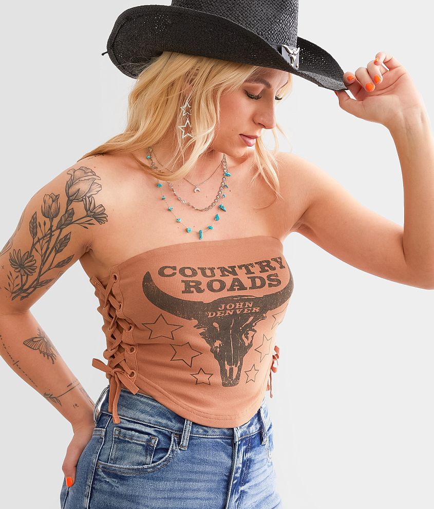 John Denver Country Roads Cropped Tube Top