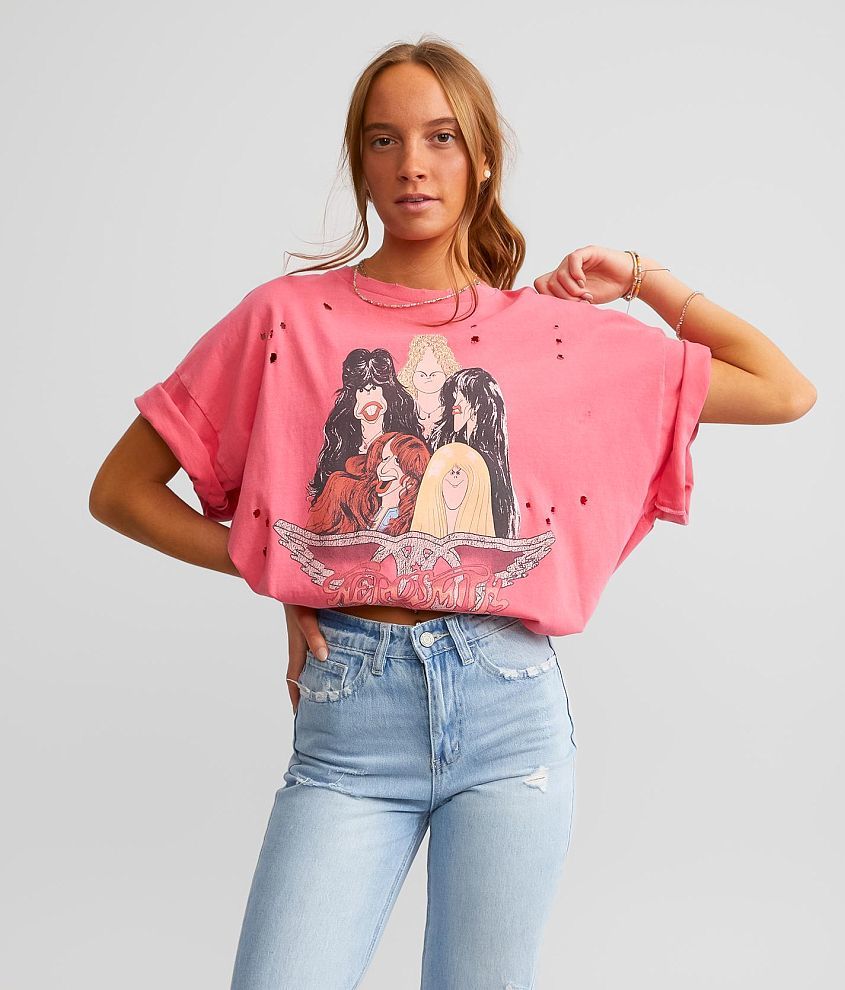 nederdel dommer I modsætning til Goodie Two Sleeves Aerosmith Band T-Shirt - One Size - Women's T-Shirts in  Rapture Rose | Buckle