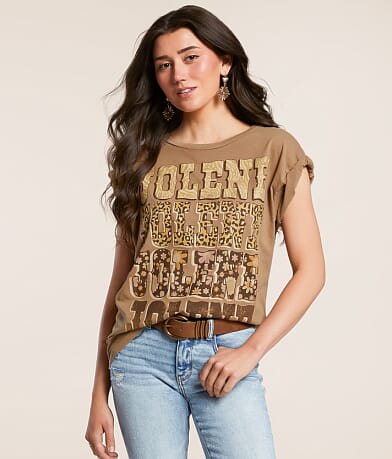 Goodie Two Sleeves Dolly Parton Jolene Band T-Shirt front view