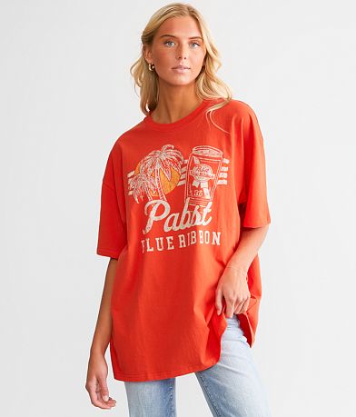 Goodie Two Sleeves Pabst Blue Ribbon® Beer T-Shirt front view