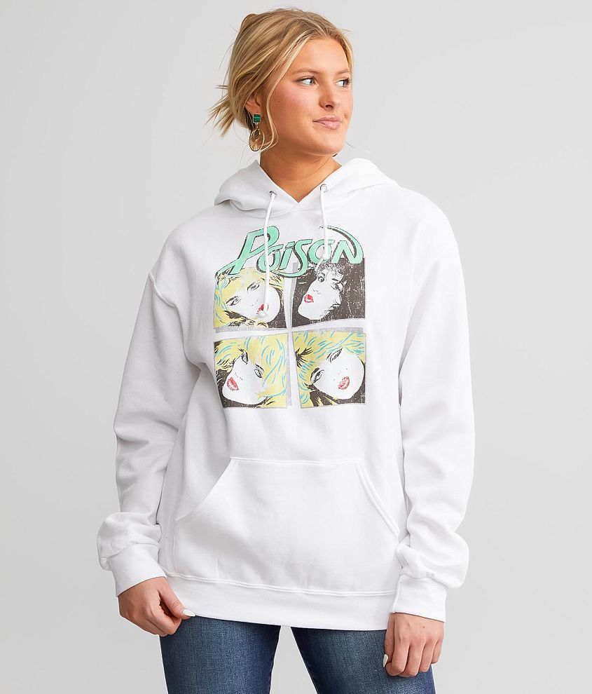 Goodie Two Sleeves Poison Band Hooded Sweatshirt - Women's Sweatshirts in  White