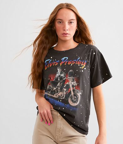 Goodie Two Sleeves Vintage Elvis Presley Band T-Shirt front view