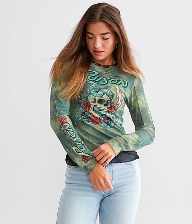 Goodie Two Sleeves Poison Mesh Band T-Shirt full left side view