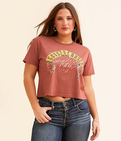 Goodie Two Sleeves Guns N Roses Paradise City Band T-Shirt front view