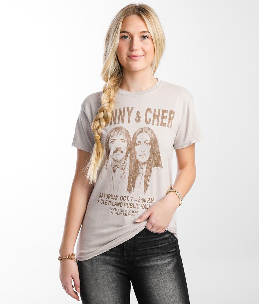 Goodie Two Sleeves Sonny & Cher Band T-Shirt front view