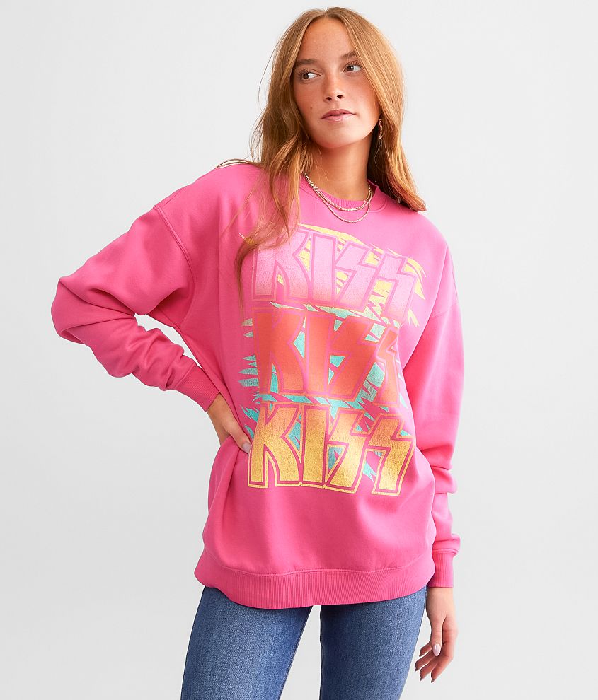 Goodie Two Sleeves KISS Oversized Band Pullover - Women's Sweatshirts ...