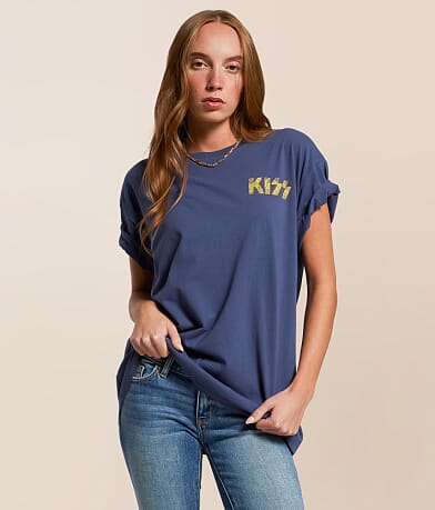 Goodie Two Sleeves KISS Oversized Band T-Shirt front view