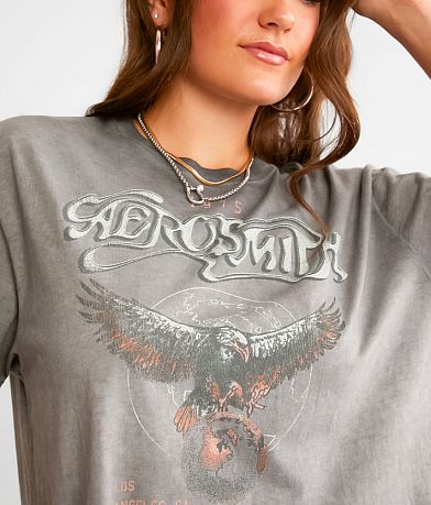 Goodie Two Sleeves Aerosmith Band Fringe T-Shirt MISC_DETAIL_1