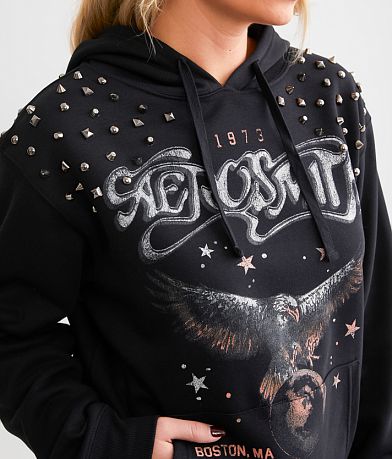 Goodie Two Sleeves Aerosmith Rivet Band Hooded Sweatshirt MISC_DETAIL_1
