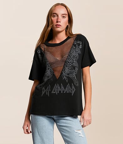 Goodie Two Sleeves Def Leppard Band T-Shirt front view