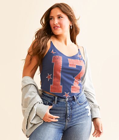 DH Apparel 17 Chain Strap Cropped Tank Top front view