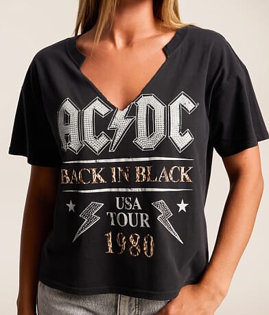 AC/DC Rhinestone Band T-Shirt thumbnail 3