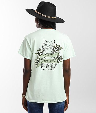 Goodie Two Sleeves Adopt Don&apos;t Shop T-Shirt back view
