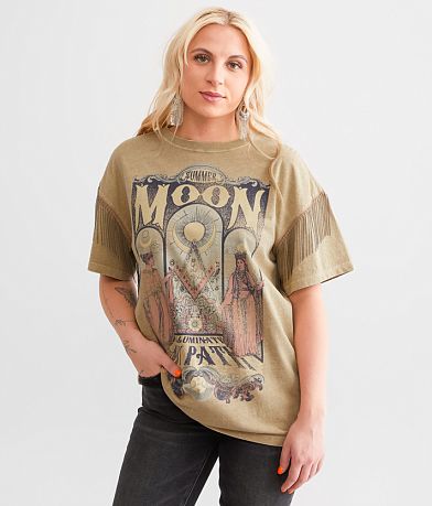 Goodie Two Sleeves Summer Moon T-Shirt front view