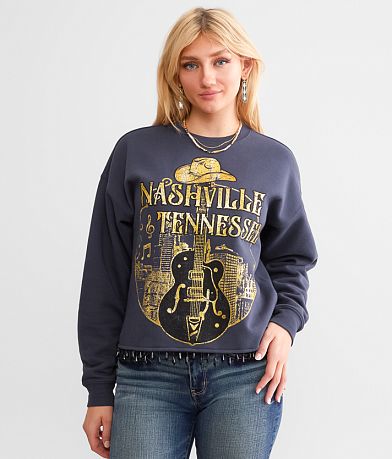 Goodie Two Sleeves Nashville Oversized Pullover full left side view