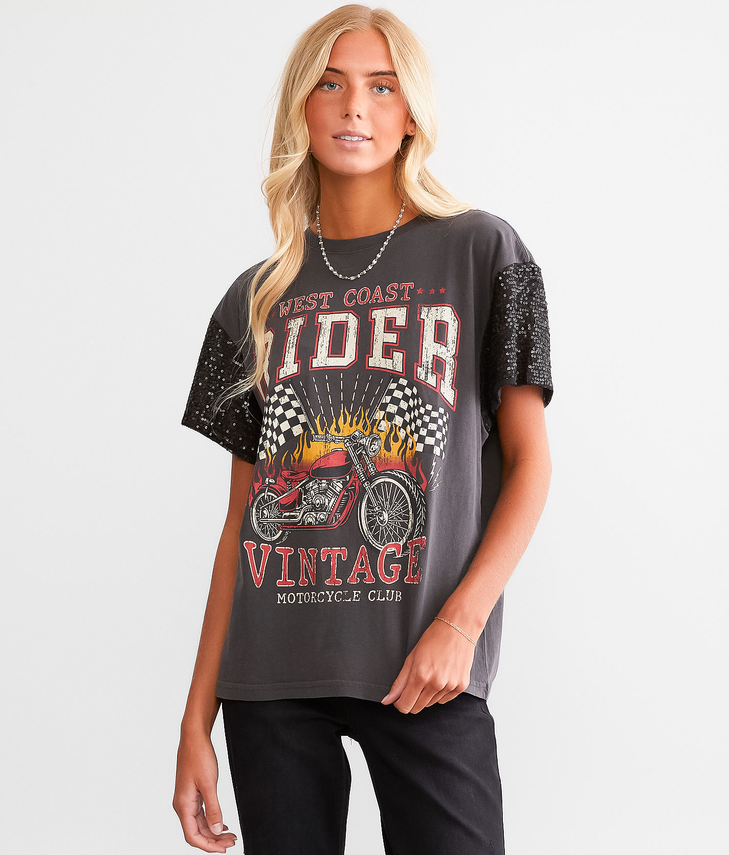 Western Desert Oversized Washed Graphic T-Shirt