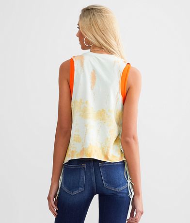 Goodie Two Sleeves Wild &amp; Free Fringe Tank Top back view