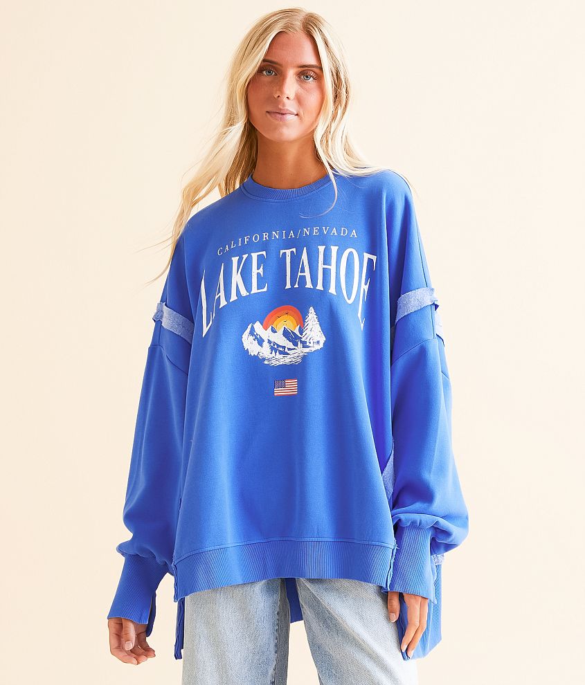 Goodie Two Sleeves Lake Tahoe Oversized Pullover front view