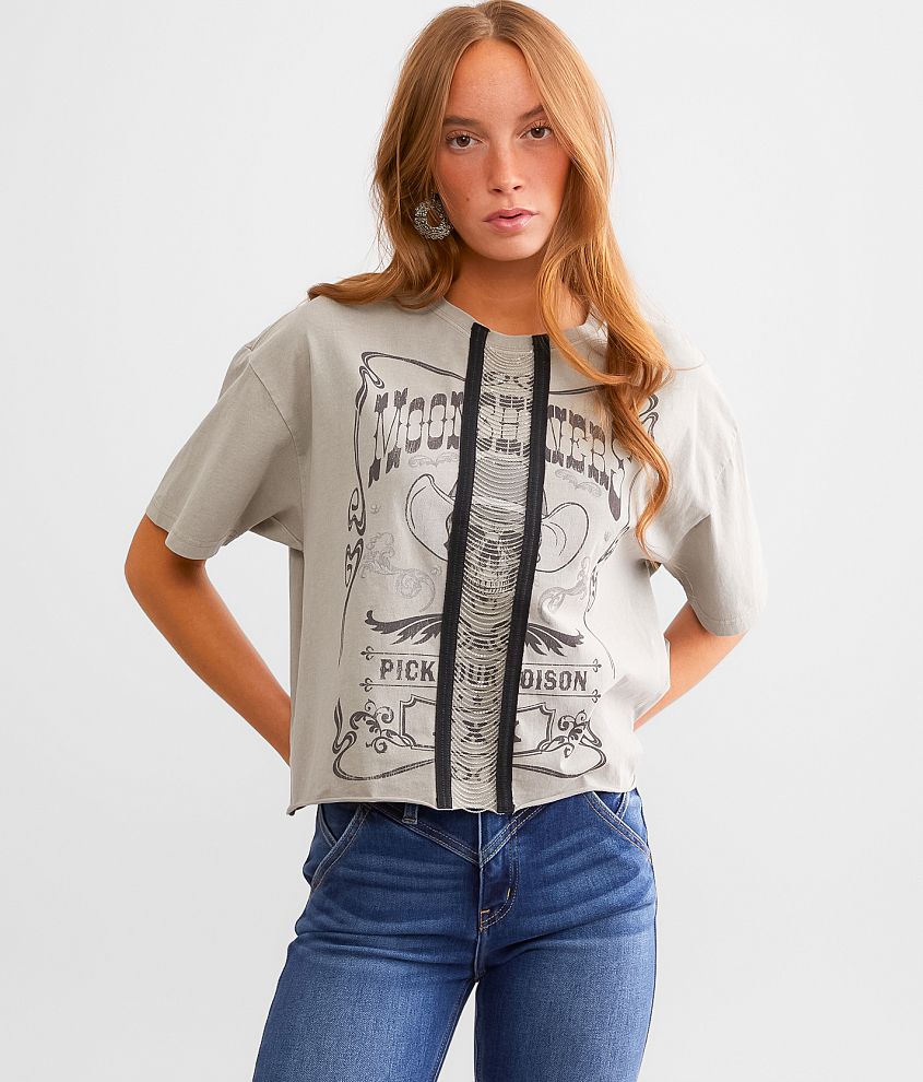 Goodie Two Sleeves Moonshiners Chain Cropped T-Shirt