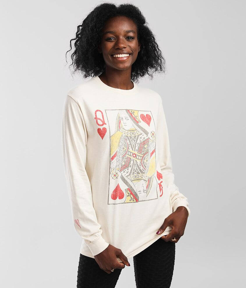 Goodie Two Sleeves Queen Of Hearts T-Shirt front view