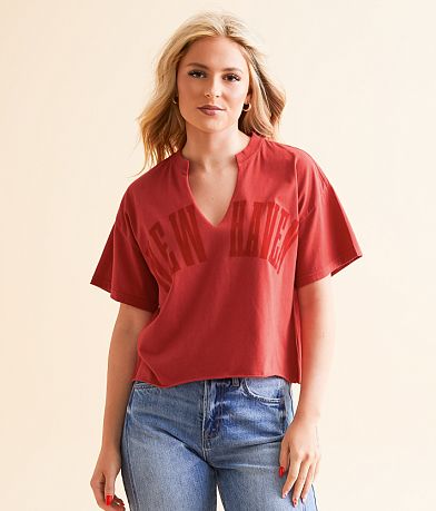 Goodie Two Sleeves New Haven Cropped T-Shirt full left side view
