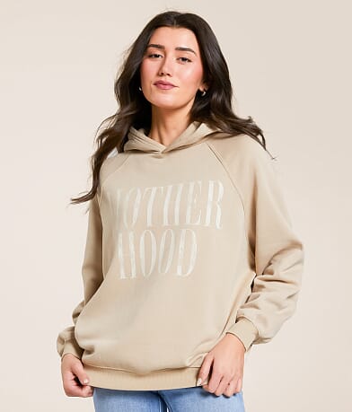 Goodie Two Sleeves Motherhood Hooded Sweatshirt front view
