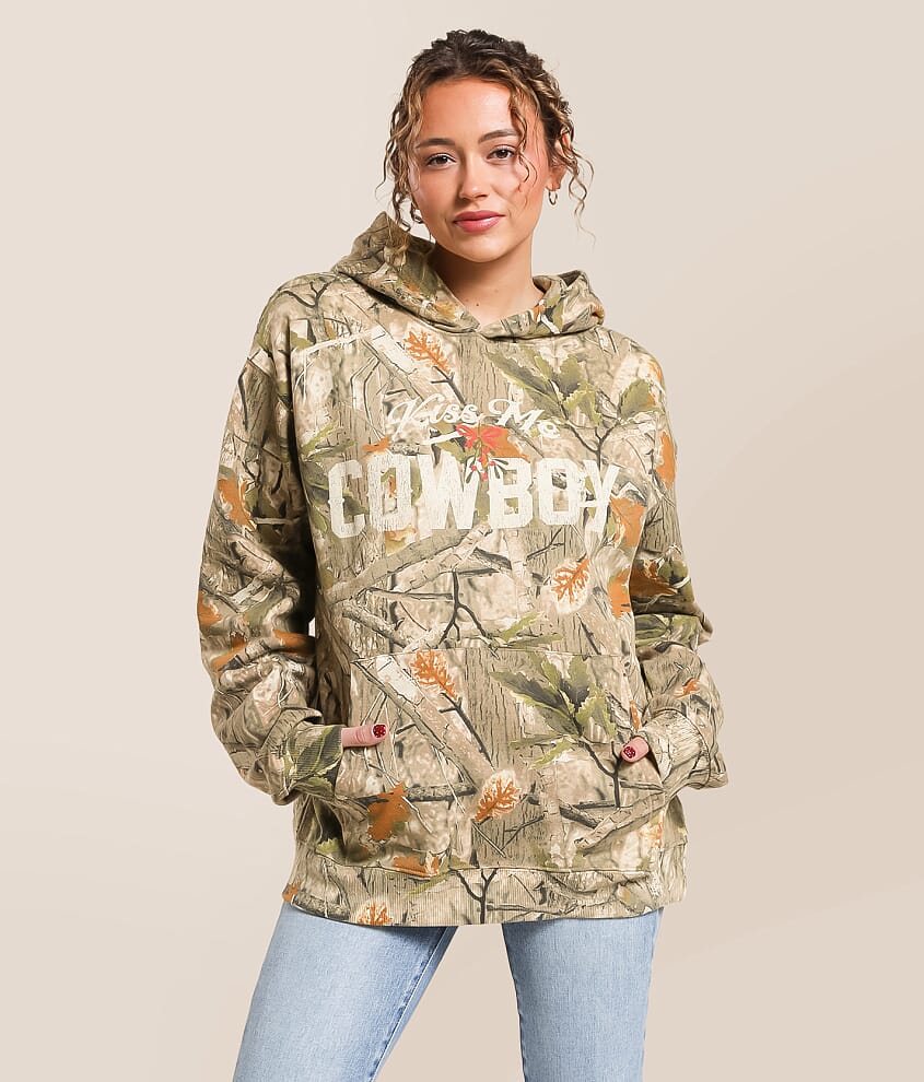 Kiss Me Cowboy Camo Hooded Sweatshirt