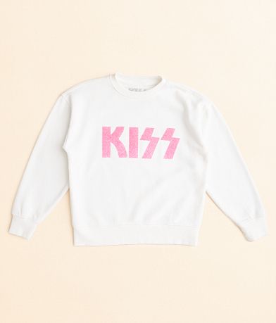 Goodie Two Sleeves Girls - KISS® Band Pullover front view