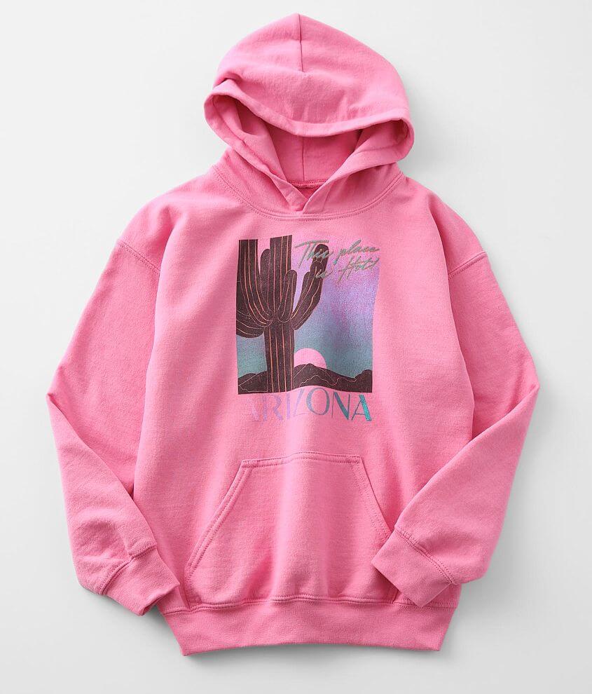 Sweat Fille Arizona Jean Co. Manches Longues à Volants – Taille 14 Plus, Rose (neuf)