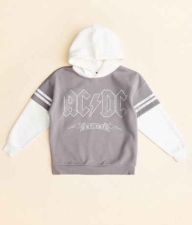 Goodie Two Sleeves Girls - AC/DC Band Sweatshirt front view