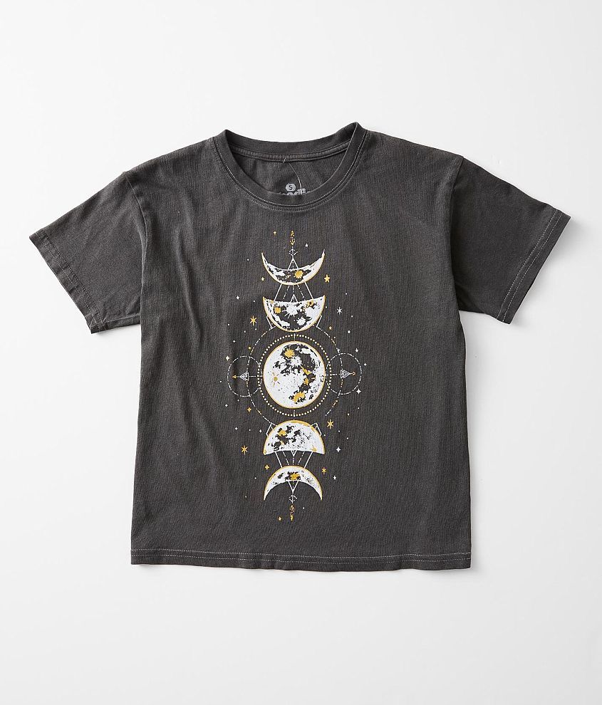 Girls - Goodie Two Sleeves Moon Phase T-Shirt front view