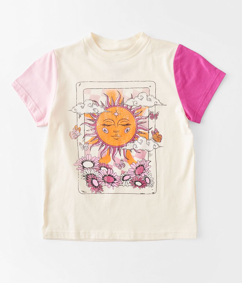 Girls - Goodie Two Sleeves Celestial Sun T-Shirt front view