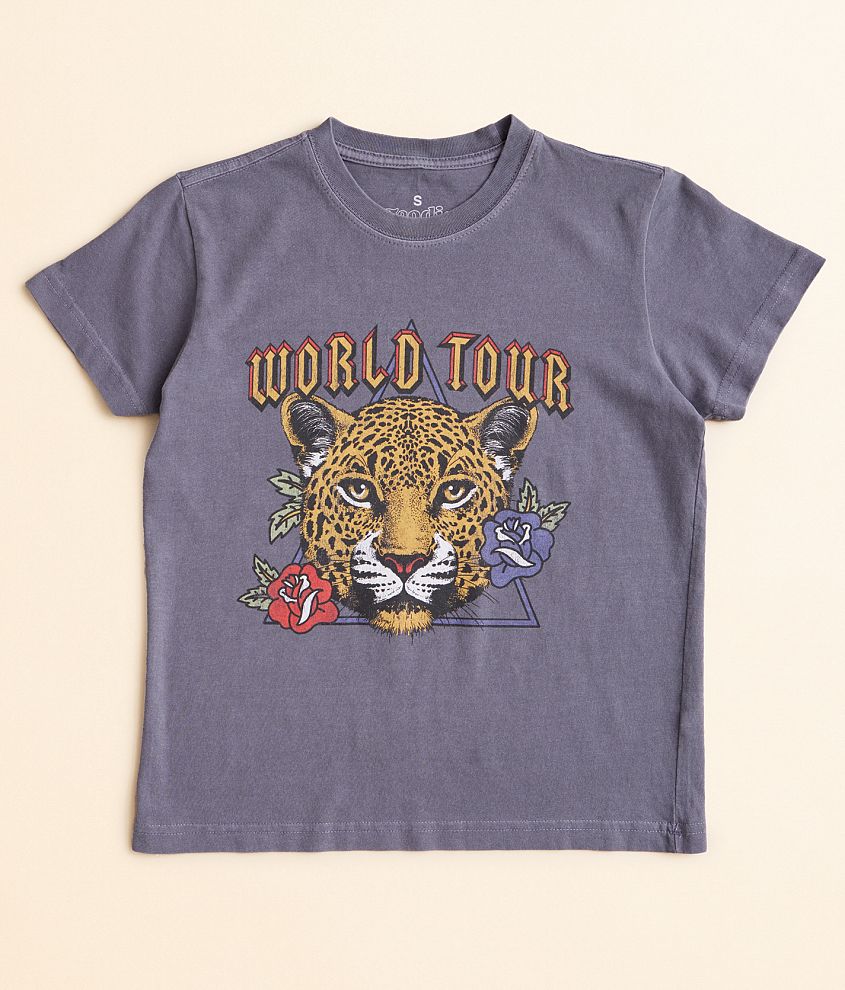 Girls - Goodie Two Sleeves World Tour Tiger T-Shirt front view