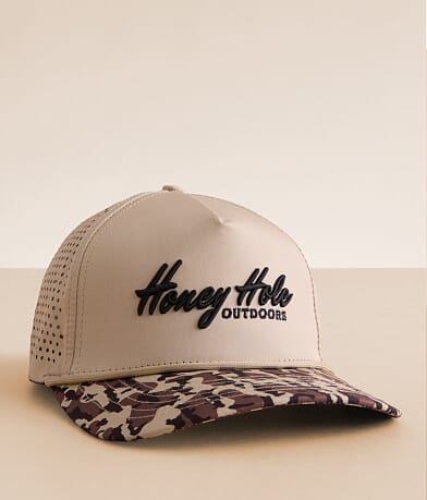 Honey Hole® Camo Performance Rope Hat front view