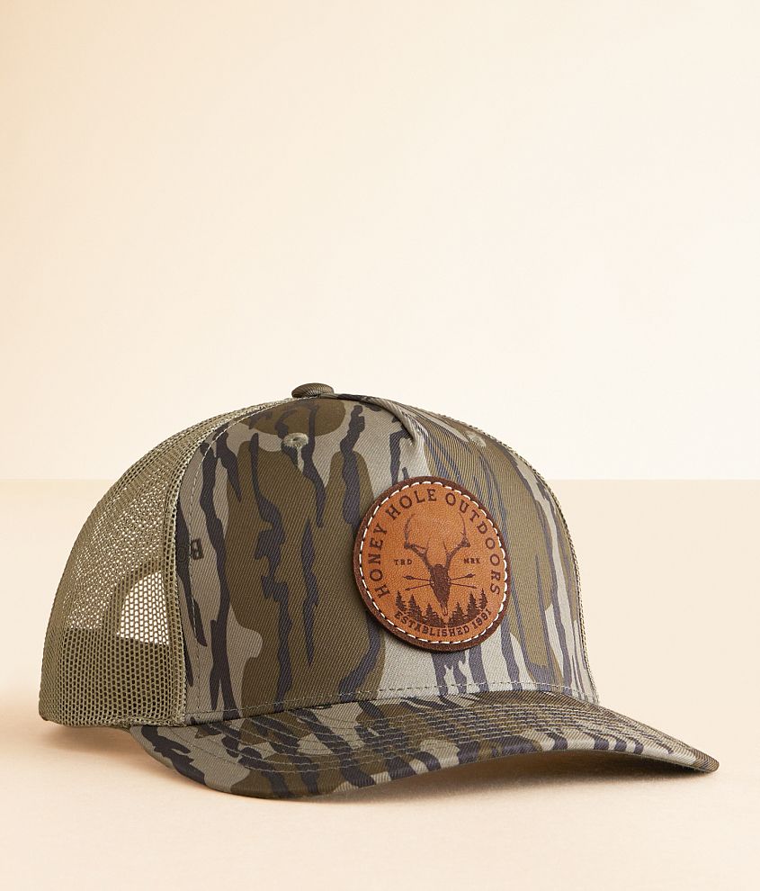 Honey Hole&#174; Dead Shot Camo Trucker Hat front view