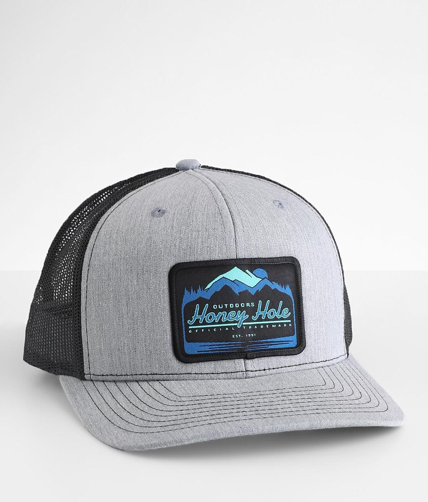 Honey Hole&#174; Moon Lit Mountain Trucker Hat front view