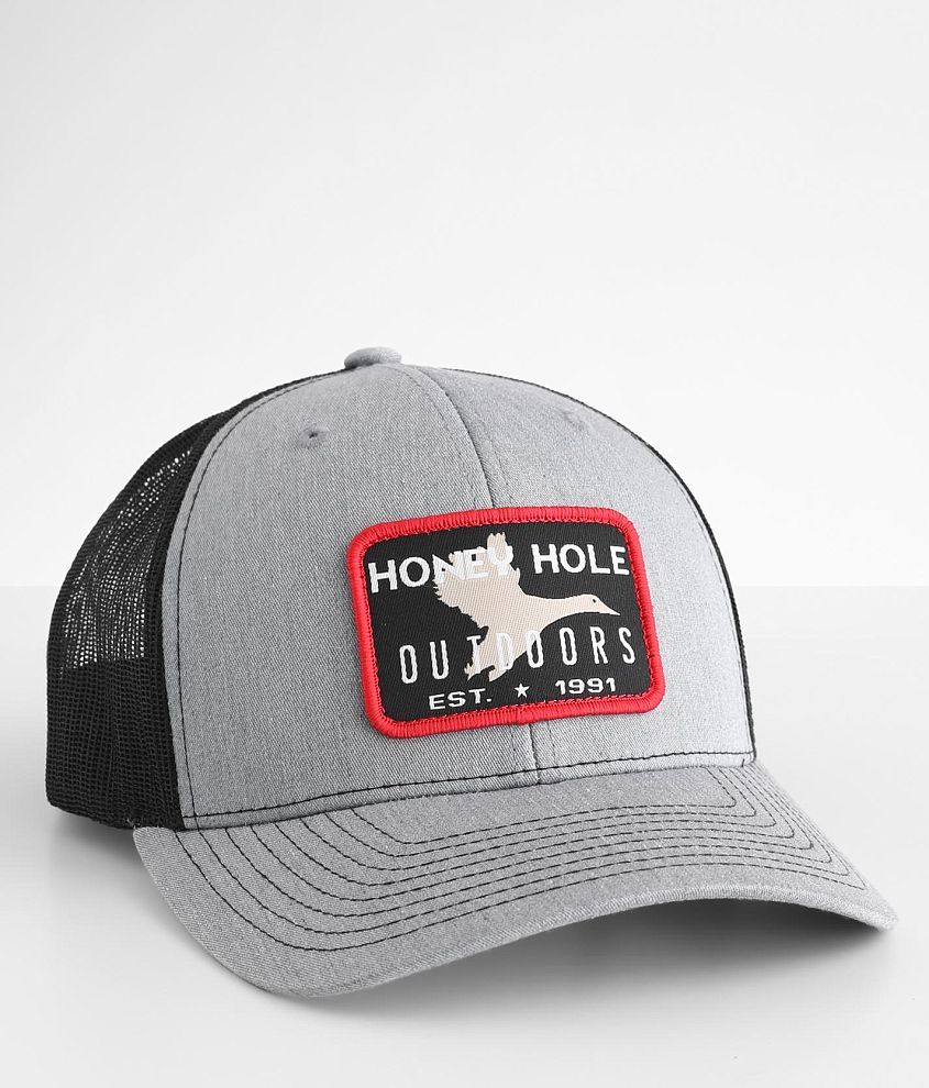 Honey Hole® Duck Hunt Trucker Hat Men's Clothing in Heather Grey