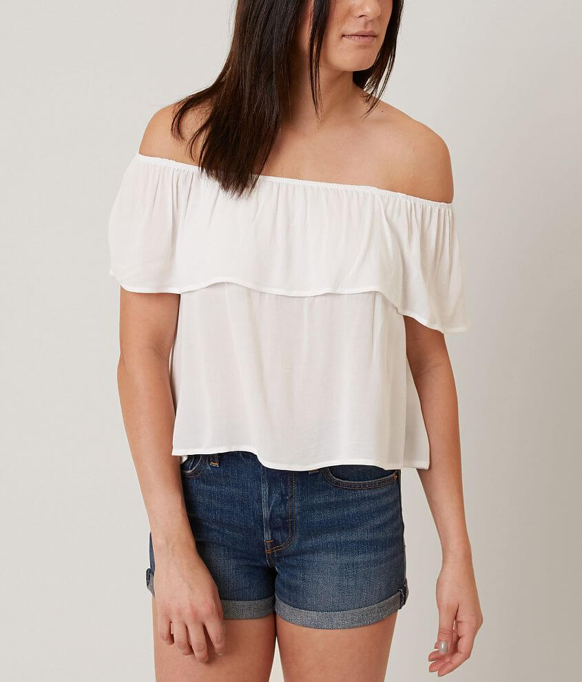 Honey Punch Off The Shoulder Top front view