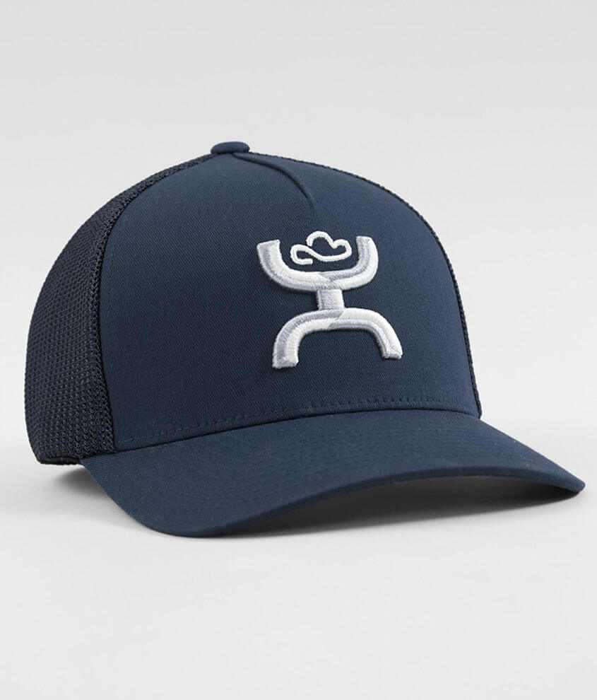 Hooey Coach Stretch Trucker Hat Men's Hats in Navy Buckle