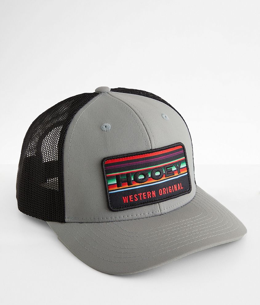 Hooey Horizon Trucker Hat Men's Hats in Grey Black Buckle