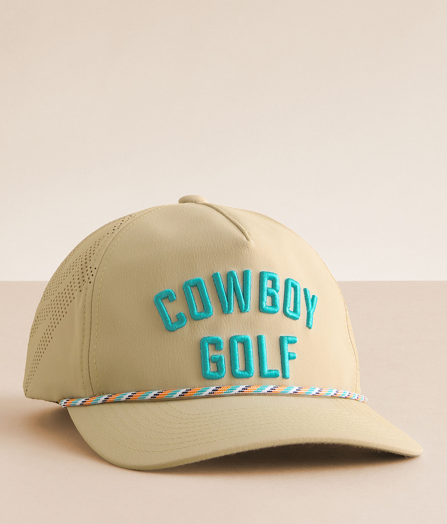 Hooey Cowboy Golf Hat Men's Hats in Tan Buckle - Technical View
