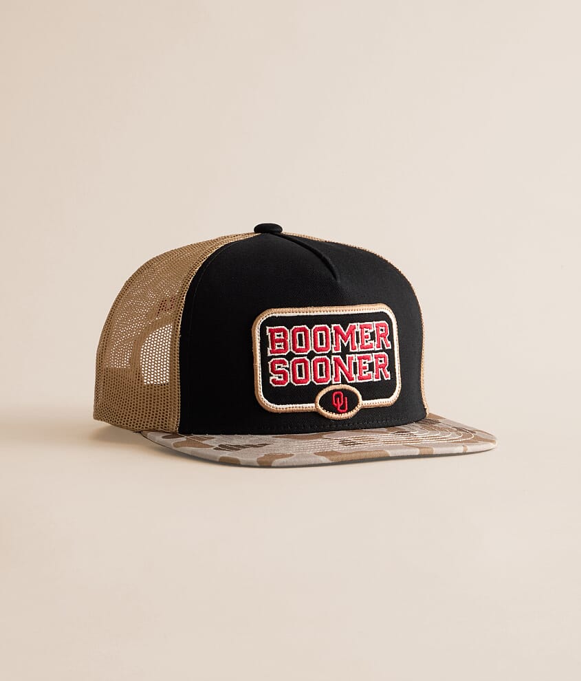 Oklahoma Boomer Sooner Camo Trucker Hat