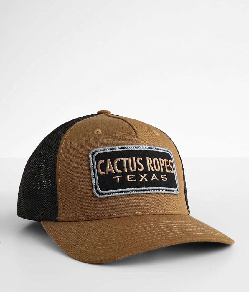 Hooey Cactus Ropes Stretch Trucker Hat Men's Hats in Tan Black Buckle