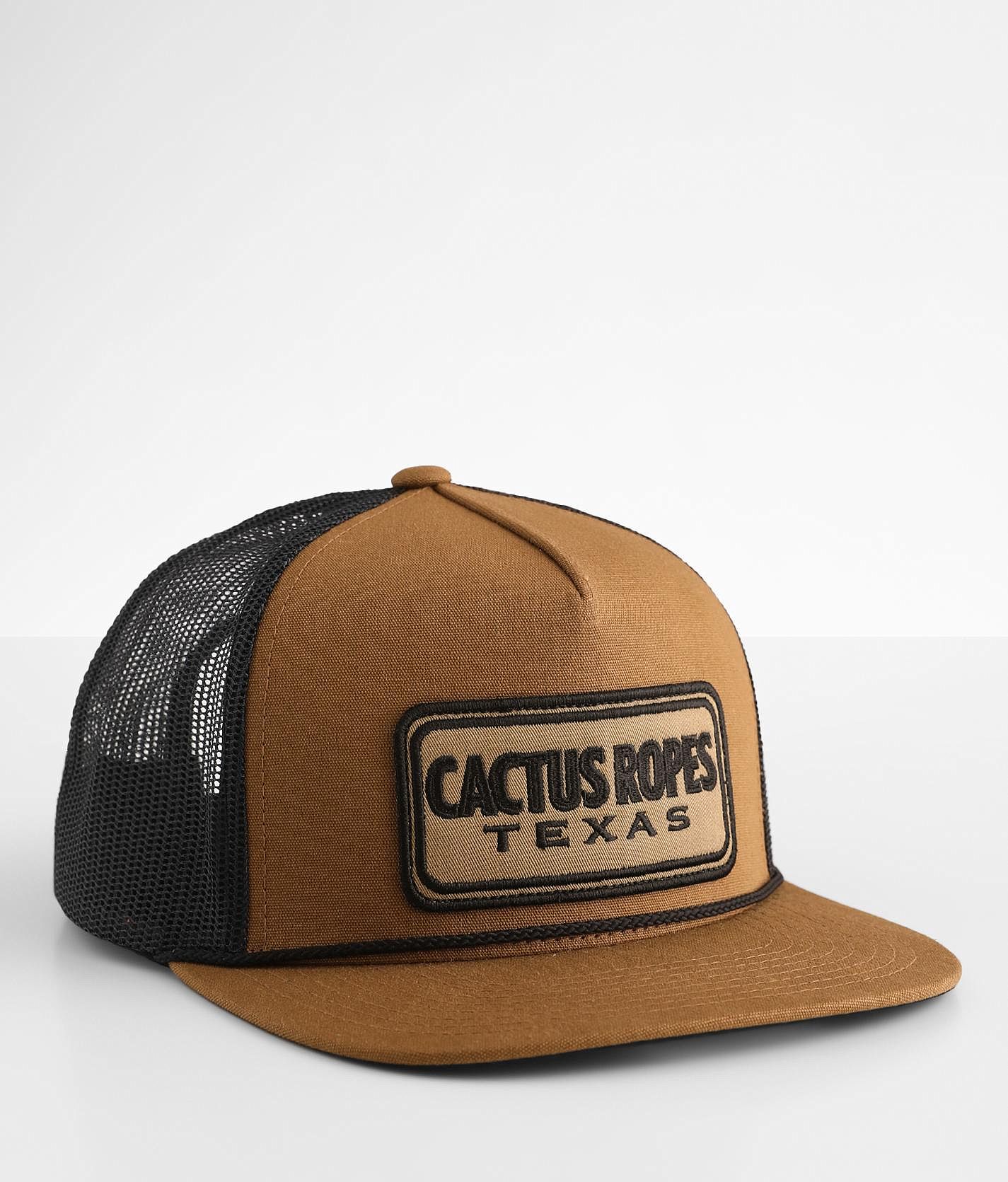 Hooey Cactus Ropes Trucker Hat Men's Hats in Tan Black Buckle