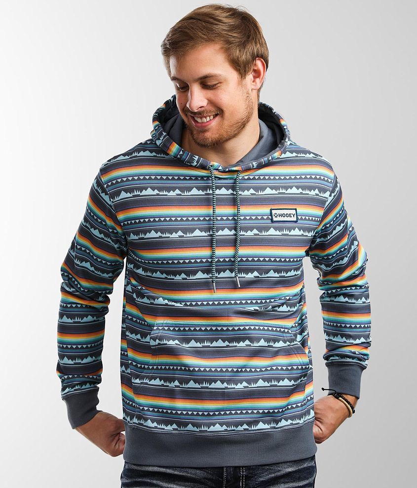 Hooey Southwestern Print Hooded Sweatshirt - Men's Sweatshirts in Navy ...