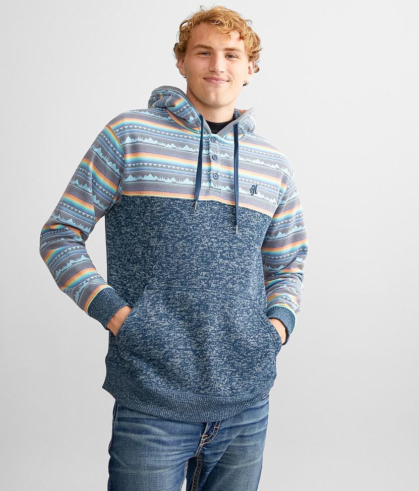 Hooey Jimmy Hooded Henley Sweatshirt front view