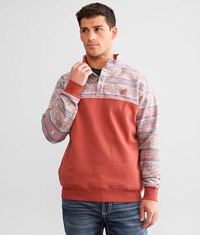 Departwest Aztec Pullover - Men's Sweatshirts in Silver Sage