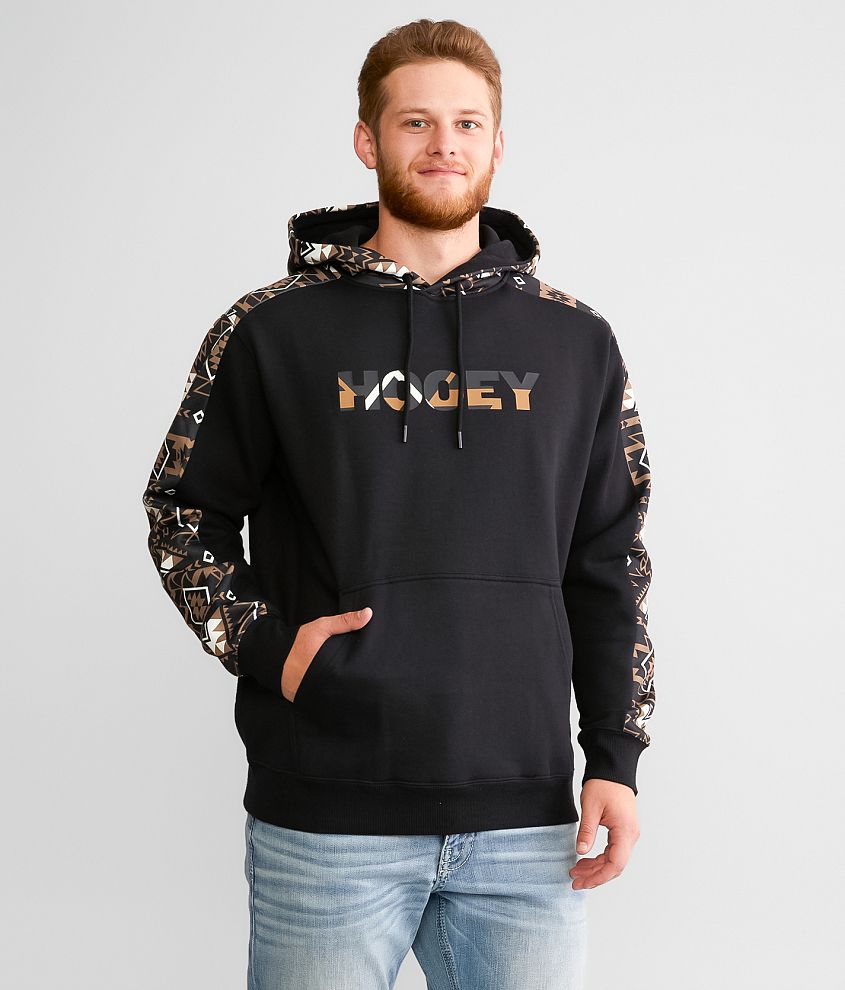 Hooey Canyon Hooded Sweatshirt - Men's Sweatshirts in Black Aztec | Buckle